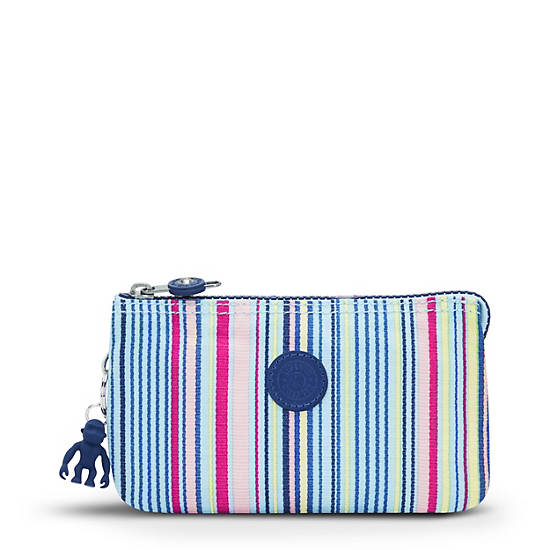 Kipling Creativity Large Printed Pouches Blå Hvite | NO 1487LI